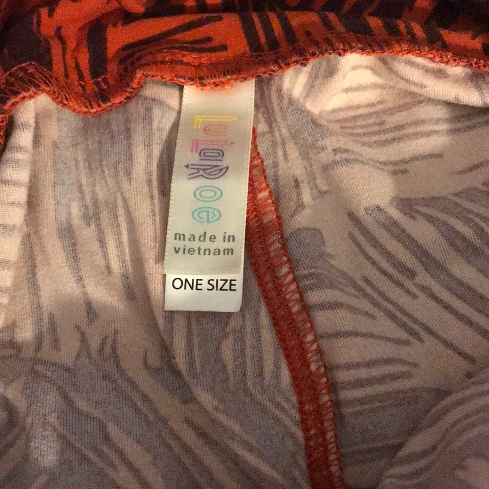 Orange/Black LuLaRoe Geometric Leggings - Picture 2 of 8